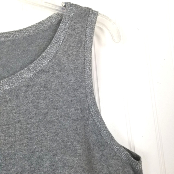 Chicos Zenergy Cotton Cashmere Sleeveless Sweater Shell Tank Top Gray Medium 1 - Picture 3 of 8